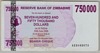 [Zimbabwe 750,000 Dollars]