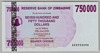 [Zimbabwe 750,000 Dollars]