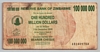 [Zimbabwe 100,000,000 Dollars]